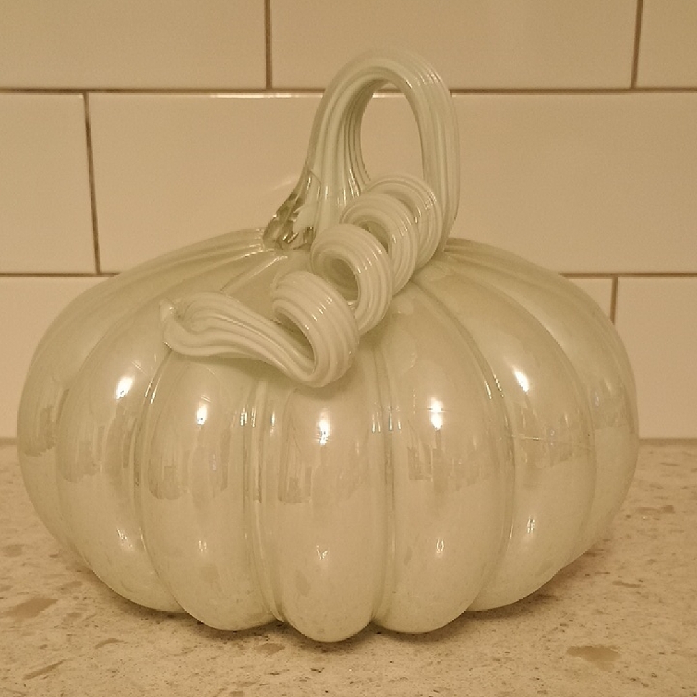 Elegant Glass Pumpkin Decor